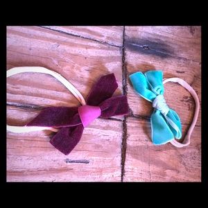 Little Poppy Inspired Nylon Headband W/ Velvet Bow